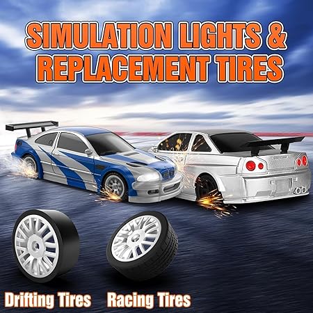 1:43 Nissan Skyline R34 GTR RC Desktop Drift Car with Gyro – 4WD